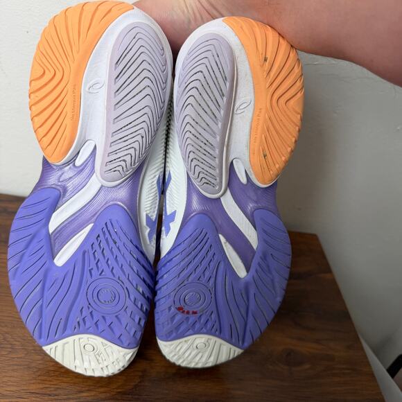 Asics Court FF 3 Novak Tennis Shoes Sneakers Mens 8.5 White Purple 1042A220 main image 4